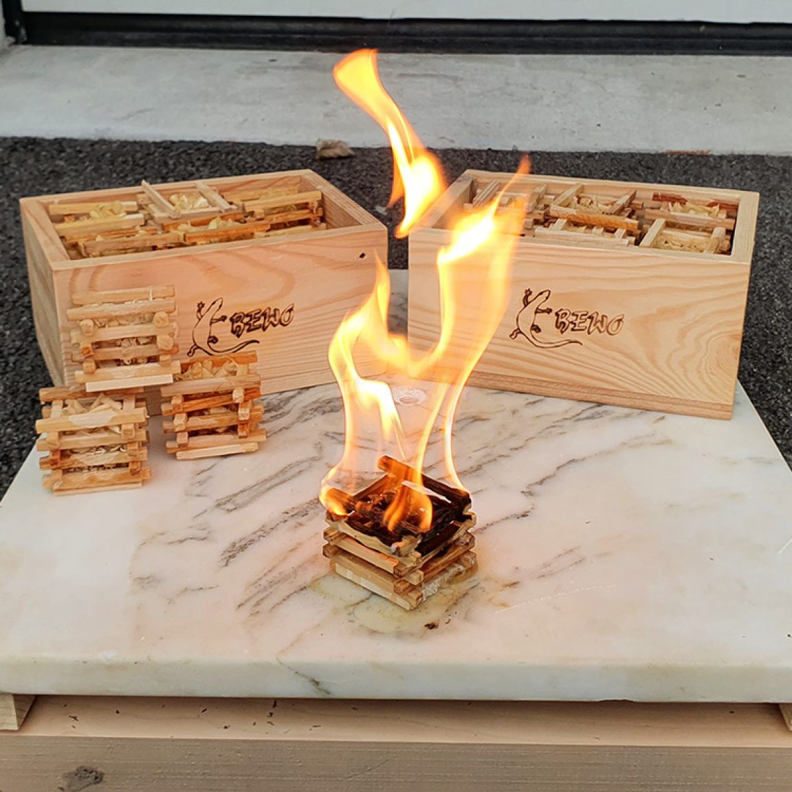 BEWO Krummenau Werkstatt Produkt: Anzündwürfel